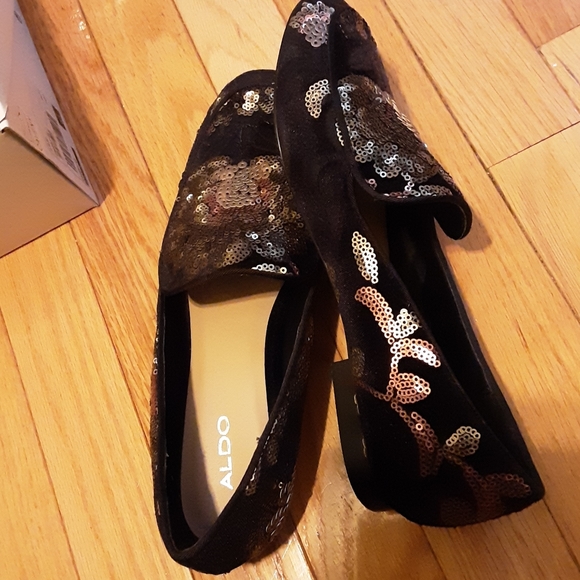 Aldo Karyne Loafers Black and Rose Gold Size 8 - Picture 5 of 6